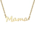 thumbnail image 2 of FENGGHAO Mothers Day Mama Alphabet Necklace Simple Hand Painted Letter Pendant Alloy Dainty Clavicle Chain Jewelry Gift for Mom, 2 of 7