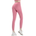 thumbnail image 2 of yuCgh Women's Long Quick-Dry Fitness Sports Pants, Tight-Fitting High-Waisted Running Pants with Butt Lifting Effect, Moisture-Wicking Athletic Leggings,Pink M, 2 of 5