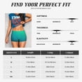 thumbnail image 3 of KLL Green Turquoise Teal Pattern Workout Shorts for Women Scrunch Short Gym Yoga Running Sport Active Exercise Fitness Shorts, 3 of 5