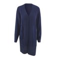 thumbnail image 4 of HAPIMO Rollbacks Stylish Cable Knit Dual Pocket Cardigan Long Ankle Length Floor Length Trending Maxi Cardigans for Women Teen Girls Clothes Dark Blue Free, 4 of 8