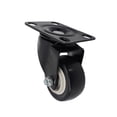 thumbnail image 2 of FixtureDisplays® 2 Inch 88 lbs Capacity PU Wheel Metal Top Plate 360 Degree Rotation Swivel Furniture Caster Black Polyurethane Wheel Non-locking Castor 88 lbs Load Capacity Each Wheel 400300-1PK, 2 of 7