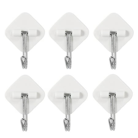 

6Pcs Strong Adhesive Wall Sticky Hooks 180 Degree Rotating Stick for Kitchen