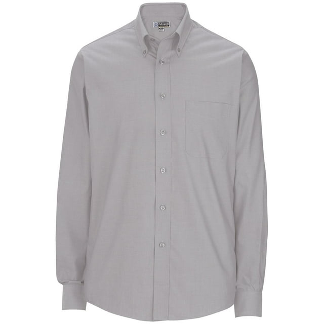 Edwards Garment Men's Long Sleeve Pinpoint Oxford Shirt, Dark Grey, XX-Large 35