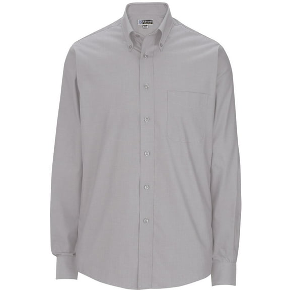 Edwards Garment Men's Long Sleeve Pinpoint Oxford Shirt, Dark Grey, XX-Large 35