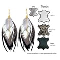 thumbnail image 2 of VANGANIA aretes largos de mujer negro con cadena regalo para mujer joyería, 2 of 5