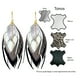 thumbnail image 2 of VANGANIA aretes largos de mujer negro con cadena regalo para mujer joyería, 2 of 5