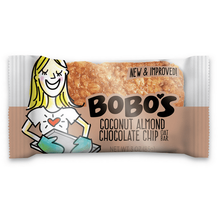 (Price/Case)Bobo S Oat Bars Gluten Free Vegan Coconut Almond Chocolate Chip Bar 3 Ounce Bar - 12 Per Box - 4 Per Case
