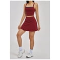 thumbnail image 4 of PISONIC Women 2 Piece Tennis Dress Cross-Back Tank Top with High Waisted Workout Skorts Skirt Set Yoga Golf Athletic Outfits Set, 4 of 7