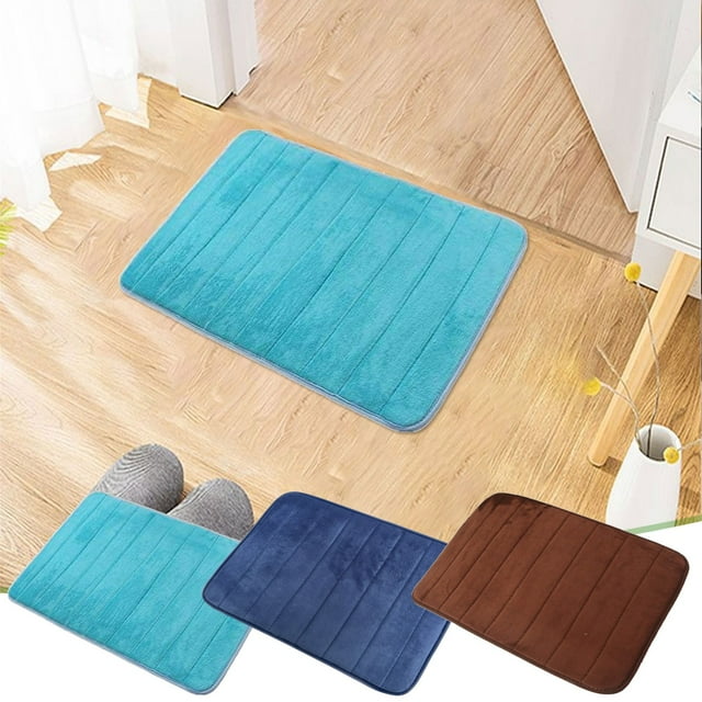 Fiudx Alfombrilla Absorbente de Terciopelo Coral, Espuma Viscoelástica Antideslizante, Suave y Agradable para La Piel, Fácil de Limpiar, Multiusos para Salón, Dormitorio, Cocina y Oficina. Tamaño: 50