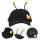thumbnail image 4 of Tocado de moda para niños, diseño de abeja creativa, gorra con visera, gorra de antena con bola hinchable, gorra de algodón para el sol (sombrero de malla negro, alrededor de 3-9 años, ajustable), 4 of 4