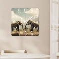 thumbnail image 4 of 10 Inch Wall Clock Battery Operated Square Clock for Office, Kitchen, Outdoor, Living Room,Elephant Mount Kilimanjaro Style, 4 of 4