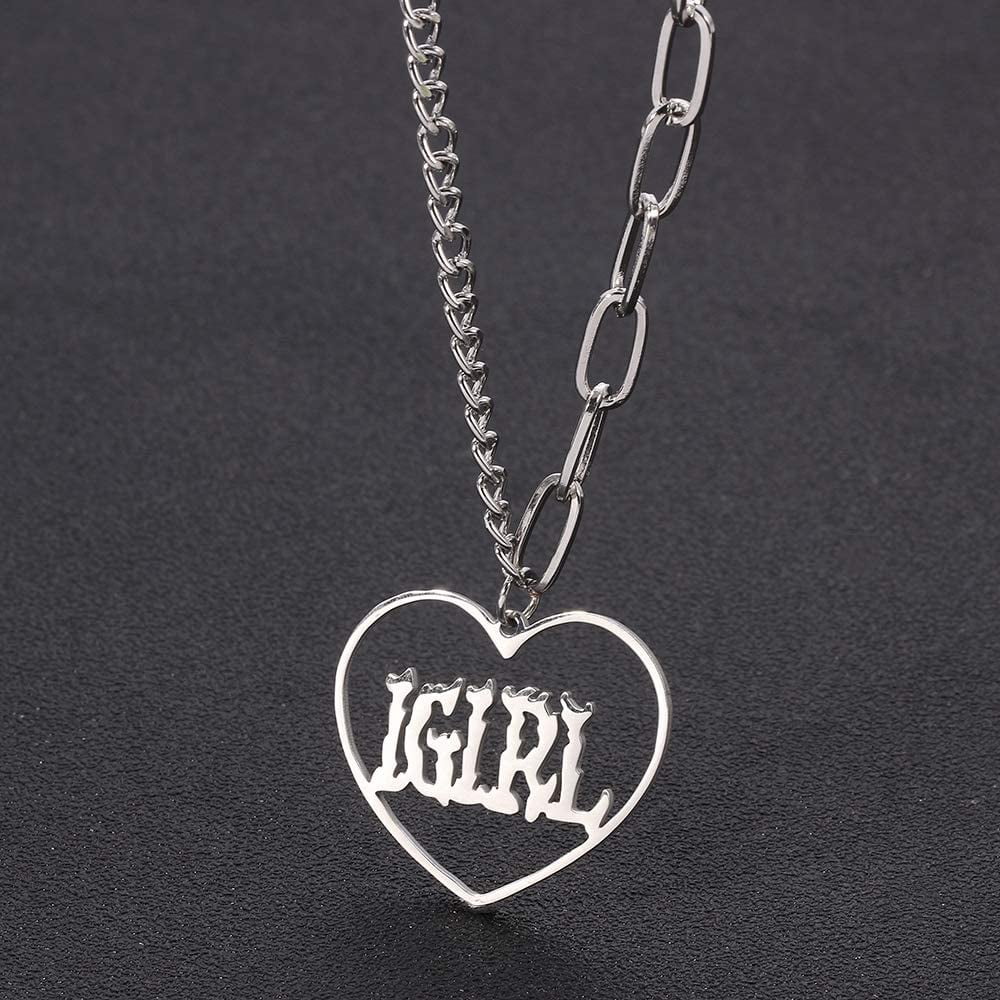 Womens iGirl Heart Pendant Necklace 