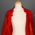 thumbnail image 7 of Byfri Sheer Chiffon Long Flowing Hoodless Outerwear for Weddings & Themed Events 150cm Red, 7 of 7
