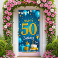thumbnail image 5 of Blue Glittery Happy 50 Birthday Banner Background Decorations for Birthday Party Photography Props Backdrop Party Supplies Celebration Decors, 5 of 8
