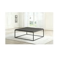 thumbnail image 2 of Steve Silver Tekoa Walnut with Dark Gray Metal Base Mixed Media Coffee Table, 2 of 6