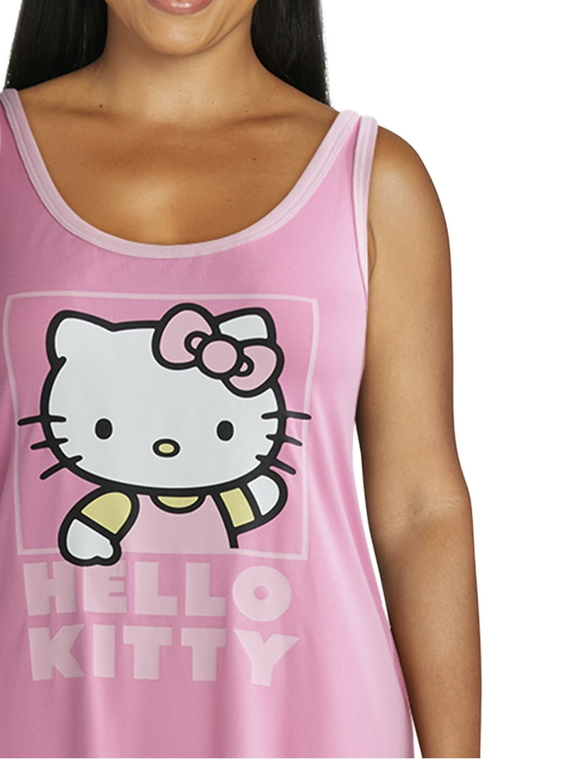 Hello Kitty Womens and Womens Plus Sleep Tank Dress, Sizes XS-3X