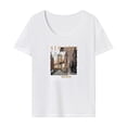 thumbnail image 1 of Camiseta para mujer elegante, clásica, ligera, cómoda y básica para vacaciones S, 1 of 7