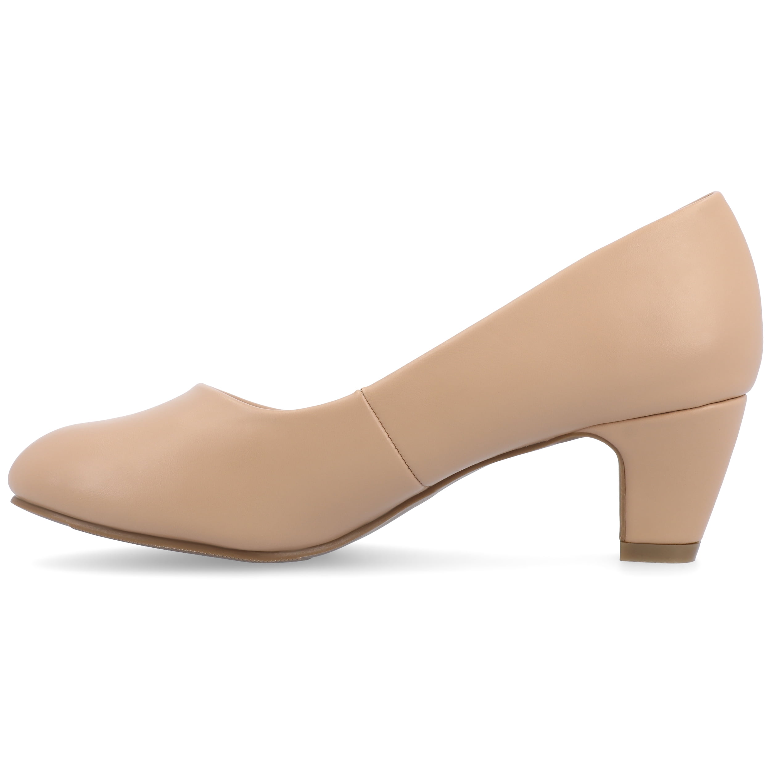 Journee Womens Luu Comfort Insole Round Toe Low Block Heel Pumps, Widths Available