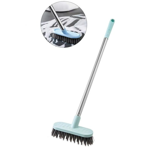 WNFJR Tile Floor Scrub Brush, Tub Scrub Brush with Long Handle -Stiff Bristle Grout Brush for Cleaning Removable Tub, Bathroom, Tile, Wall and Kitchen