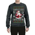 thumbnail image 2 of Wild Bobby Santa's Got 6 7 Gifts For Me Christmas Unisex Sweater | Funny Holiday Unisex Crewneck Sweatshirt, 2 of 5