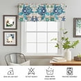 thumbnail image 5 of Kitchen Valances for Window, Marine Life Blue Turtle Starfish Light Filtering Rod Pocket Valance Curtain, Vintage Farm Wood Board Short Curtains Window Topper for Bedroom Living Room 42x12in, 5 of 9