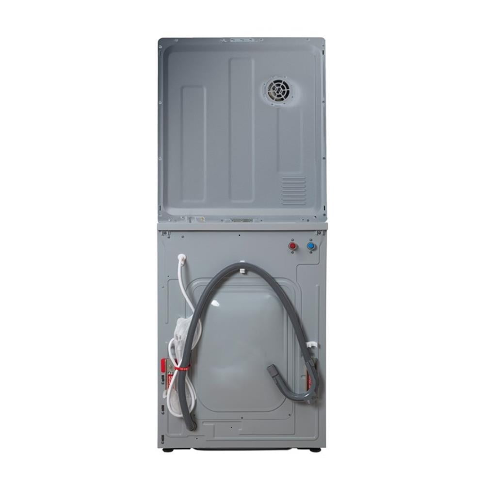 Pemberly Row 110V 1.6 cf Washer & 3.5cf Vented Digital Sensor Dryer in Silver