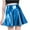 Blue, variant on Mrat Maxi Skirt Women's Shiny Flared Pleated Mini Skater Skirt Stage Pleated Skirt Denim Skirts S-27 Gold M