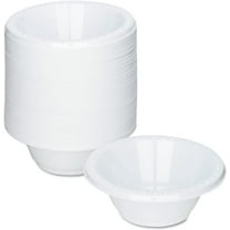 VeZee Disposable Light Weight Plastic Bowl White 5 oz for elegant parties, Resturants, Deli & all. (1000/Pack)