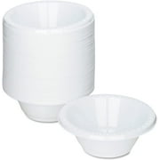 HANNA K. SIGNATURE 100 Ct. Disposable White Plastic 5 oz Round Bowls Dinnerware Party Supplies
