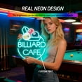 thumbnail image 3 of UPONRAY Two Lines Circular Billiards Custom Neon Signs, Usb Powered with Adjustable Brightness Wall Decor for Gifts, Warm White, 18 inch, 3 of 9