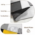 thumbnail image 6 of Yellow Grey Black Geometric Round Area Rug 4 FT, Non Slip Indoor Outdoor Rug, Modern Abstract Art Washable Soft Circular Carpet Non-Shedding Floor Mat for Coffee Table Nursery Foyer Balcony, 6 of 8