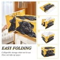 thumbnail image 4 of WOBOGO Crown Black Pug Dog Large Collapsible Storage Box Flip Lid Fabric Decorative Organizer Container Basket with Handles 16.5×12.6×11.8in, 4 of 7