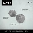 thumbnail image 4 of CAP Barbell Cast Iron Dumbbell Weights, 20 Lbs., Pair, 4 of 4