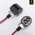 thumbnail image 3 of TSUNG Mini Motorcycle Turn Signals Light LED Micro Blinkers for Front/Rear Universal Aftermarket Small Indicator for Cafe Racer Bobber Cruiser Street Bikes (B-Black), 3 of 8