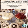 thumbnail image 2 of 9 Heavy Duty Foil Pie Pans- 1 1/2 Deep- Disposable or Re, 2 of 3