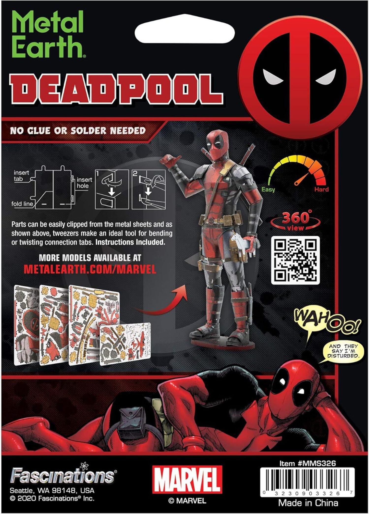 Metal Earth 3D Metal Model Kit - Marvel Deadpool