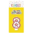 thumbnail image 2 of Number 8 Birthday Candle and Cake Topper (Pack of 2), 2 of 2