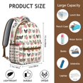 thumbnail image 6 of White Boston Terrier and Flower Backpack for School,Cute School Bag,Schoolbag with Adjustable Shoulder Straps & Padded Back,15.3"x11"x7.1".﻿, 6 of 6