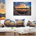 thumbnail image 4 of Designart Long Summer Sunset in Yellow - Landscape Photography Throw Pillow - 16x16, 4 of 5