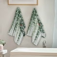 thumbnail image 2 of Qxltty Winter Green Pine Tree Face Towel Set of 2 Polyester Cotton Soft Bath Towels for Bathroom Kitchen Hotel Spa 28.3x14.4in, 2 of 8