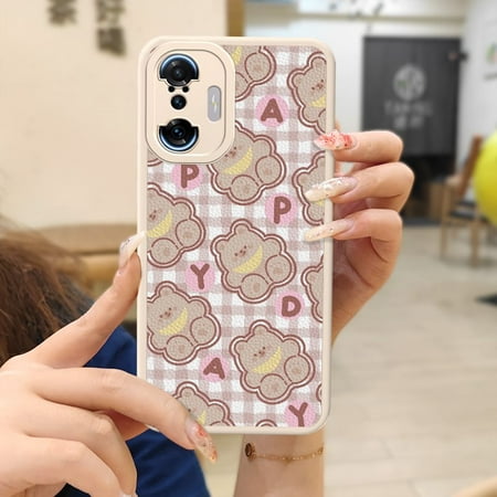 Lulumi-Phone Case For Xiaomi Redmi K40 Gaming Edition/POCO F3 GT, advanced funny Silica gel Cartoon texture creative cute bear youth Back Cover Waterproof Dirt-resistant Anti-knock simple