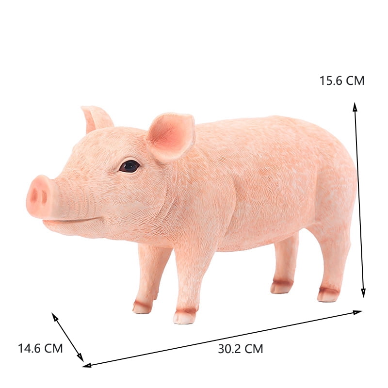 Animal Garden Statue Cute Pig Funny Outdoor Sculpture Resin Lawn Ornaments Décor Indoor Outdoor Figurines for Garden and House (Pig)