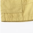 thumbnail image 7 of FINALGANG Boy Simple Shorts Solid Color Cotton Cargo Shorts Knee Length Thin Bottom With Multiple Pockets Designed Cozy Trendy Playsuit, 7 of 7