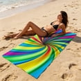 thumbnail image 6 of Oversized Beach Towel 35x71 Inch Sand Free Quick Dry Microfiber Rainbow Swirl Printed Towel for Beach Pool and Summer Vacation, 6 of 6