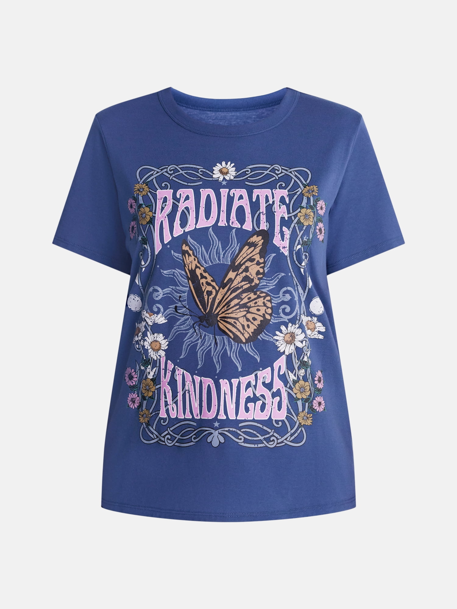 Women's Kindness Graphic Tee with Short Sleeves, Sizes XXS-XXL