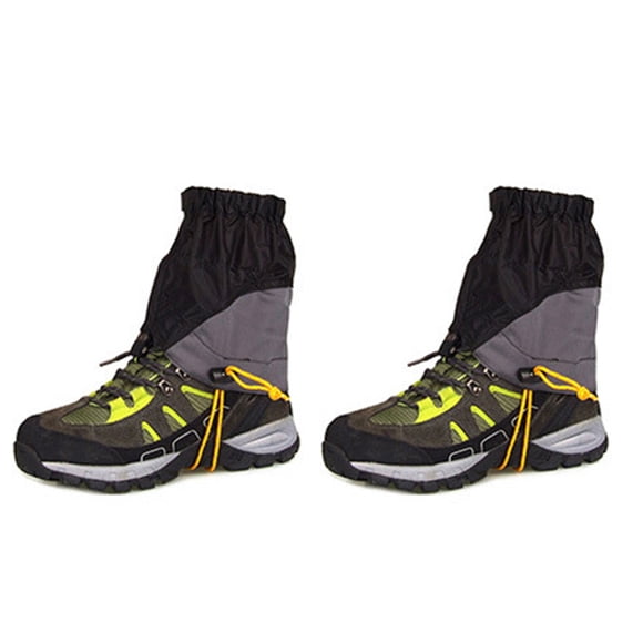Eigraketly Polainas de nieve para correr al aire libre a prueba de polvo peso ligero 20D cubierta de protección de zapatos con gancho a prueba de arañazos Escalada Negro