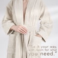 thumbnail image 6 of American Soft Linen, 100% Cotton Turkish Bathrobe - Soft, Absorbent, & Luxurious for Women, Small - Beige, 6 of 9