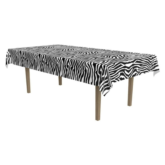 12 Pack Beistle Zebra Print Party Tablecover