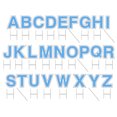 thumbnail image 2 of Vispronet Alphabet Yard Letter Sign Set – Includes All Letters – 26pcs Total – Includes One of Each Letter in Alphabet A-Z – Weather-Resistant Corrugated Plastic (Sky Blue), 2 of 7