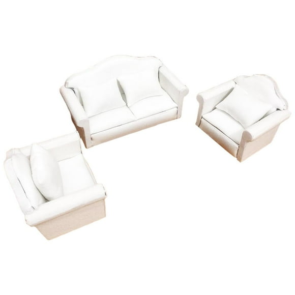 3Pcs Doll House Furniture Accessories Miniature Couch 1/12 for Living Room